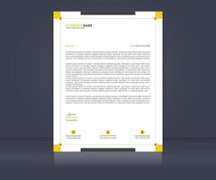 Simple business letterhead design template vector