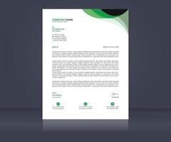 Simple business letterhead design template vector