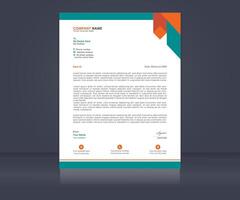 Simple business letterhead design template vector