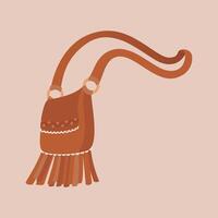 Red boho bag vector