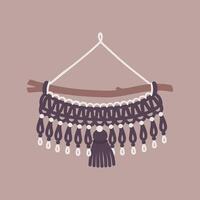 Macrame boho element vector
