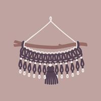 Macrame boho element vector