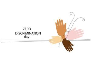 Zero Discrimination Day 1 March. vector