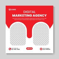 Corporate modern digital marketing business social media post design template creative square banner template vector