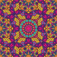 Seamless floral pattern with mandala vector illustration