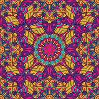 Seamless floral pattern with mandala vector illustration