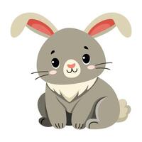 Rabbit with protruding ears vector