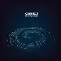 Abstract network connection icon logo design. Vector Illustration