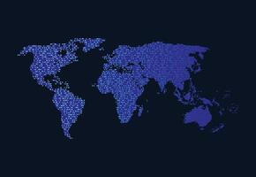 conexión de red global. concepto de composición de puntos y líneas del mapa mundial de negocios globales. ilustración vectorial vector