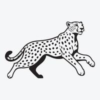 corriendo leopardo icono animal logo vector