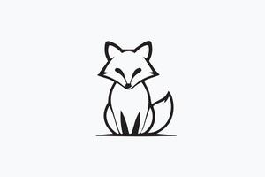 Fox logo animal icon vector