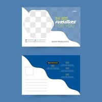 Corporate Professional Business Postcard Design template vactor vector