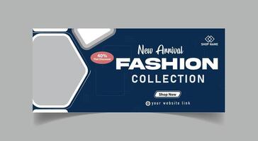 Vector Fashion social media cover fashion sale and fashion sale social media ads collection