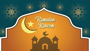 Vector Ramadan Kareem concept background with gradient color