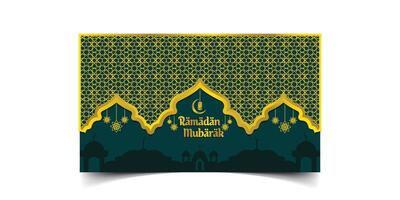 vector arabic ramadan kareem fasting season beautiful glowing card design