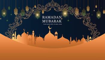 Ramadan background, Eid al-Fitr background, Islamic new year background greeting card vector