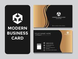 Vector black and gradient modern business card template