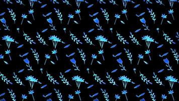 Glowing looping neon effect background, black background. video
