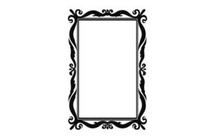 A Decorative Rectangle frame Vector, Vintage Ornamental border outline vector