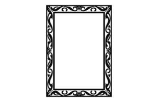 A Decorative Rectangle frame Vector, Vintage Ornamental border outline vector