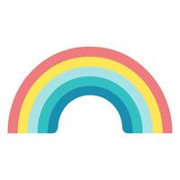 A boho rainbow vector colorful illustration isolated on a white background
