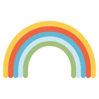 A boho rainbow vector colorful illustration isolated on a white background