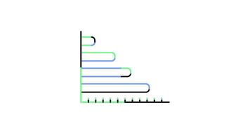 bar Diagram ikon i linje stil av trevlig animerad för din videoklipp, lätt till använda sig av med transparent bakgrund video