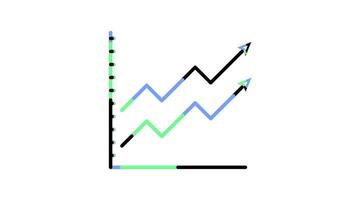 linha gráfico ícone dentro linha estilo do agradável animado para seu vídeos, fácil para usar com transparente fundo video