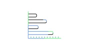 bar Diagram ikon i linje stil av trevlig animerad för din videoklipp, lätt till använda sig av med transparent bakgrund video