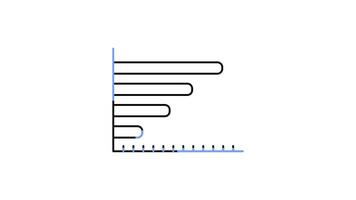 Bar Chart Icon in Line Style of nice animated for your videos, easy to use with Transparent Background video