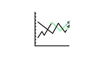 linha gráfico ícone dentro linha estilo do agradável animado para seu vídeos, fácil para usar com transparente fundo video