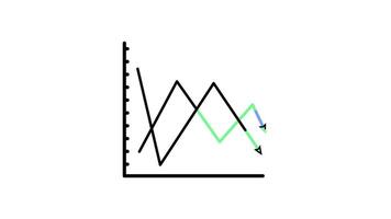 Line Chart Icon in Line Style of nice animated for your videos, easy to use with Transparent Background video