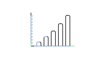 bar Diagram ikon i linje stil av trevlig animerad för din videoklipp, lätt till använda sig av med transparent bakgrund video