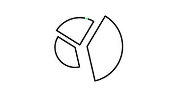 Pie Chart Icon in Line Style of nice animated for your videos, easy to use with Transparent Background video