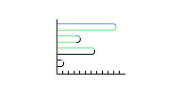 Bar Chart Icon in Line Style of nice animated for your videos, easy to use with Transparent Background video