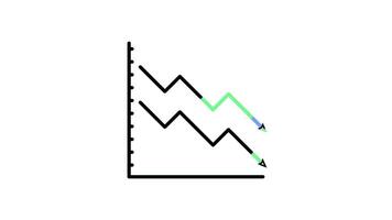 linje Diagram ikon i linje stil av trevlig animerad för din videoklipp, lätt till använda sig av med transparent bakgrund video