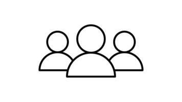 People Icon in Line Style of nice animated for your videos, easy to use with Transparent Background video