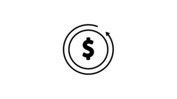 reembolso dinheiro ícone do agradável animado para seu vídeos, fácil para usar com transparente fundo video