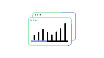 bar grafico nel linea stile di simpatico animato per il tuo video, facile per uso con trasparente sfondo video