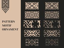 set of vector pattern motif ornament
