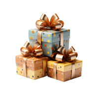 AI generated Gift Boxes Stack, Gift Boxes Stack Png