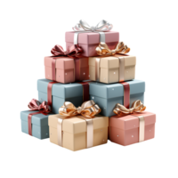 AI generated Gift Boxes Stack, Gift Boxes Stack Png