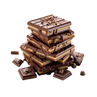 ai generado chocolate rebanadas, chocolate rebanadas png