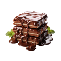 AI generated Chocolate Slices, Chocolate Slices Png