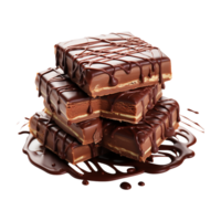 ai generado chocolate rebanadas, chocolate rebanadas png