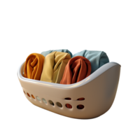 AI generated Laundry Basket Png, Ciano Laundry Basket Oval png