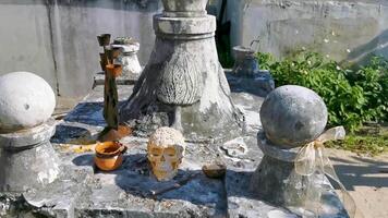 Cancun Quintana Roo Mexico 2022 Pirate grave stone and grave yard on Isla Mujeres Mexico. video