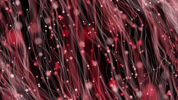 Red color 3d particles floating in cyber space futuristic background, simple and classy particles background video