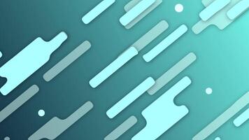 Cyan color small shapes moving geometrical minimal background video