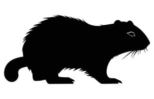 Groundhog running silhouette design, groundhog running  black vector design ,